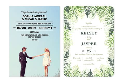 casual wedding invitation samples.
